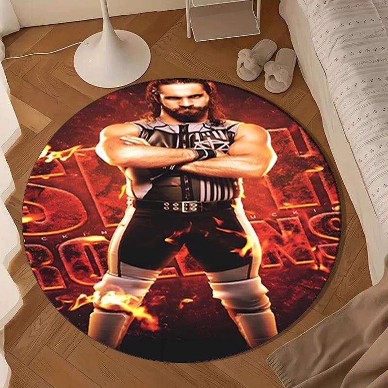 Beast Slayer: Seth Rollins Round Mat Home Decor, Chair Rug For livingroom,Bedroom, Doormat Home Decor Birthday Gift Christmas Gifts