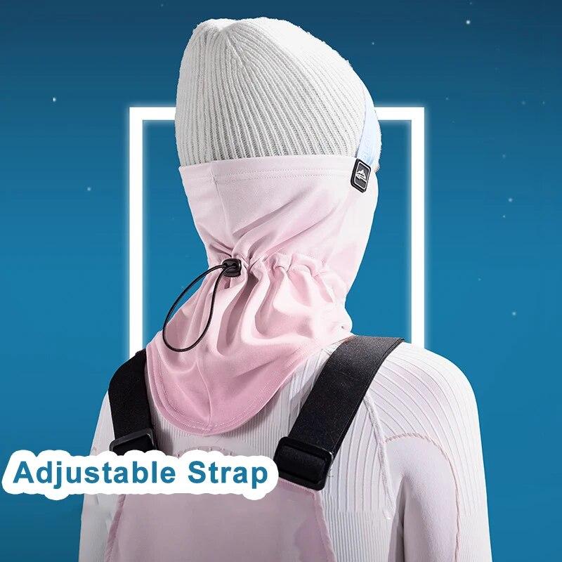 Winter Ski Face Mask Outdoor Riding Motorcycle Windproof Mask Headscarf Adjustable Warm Mask Scarf with Anti-Slip Headband