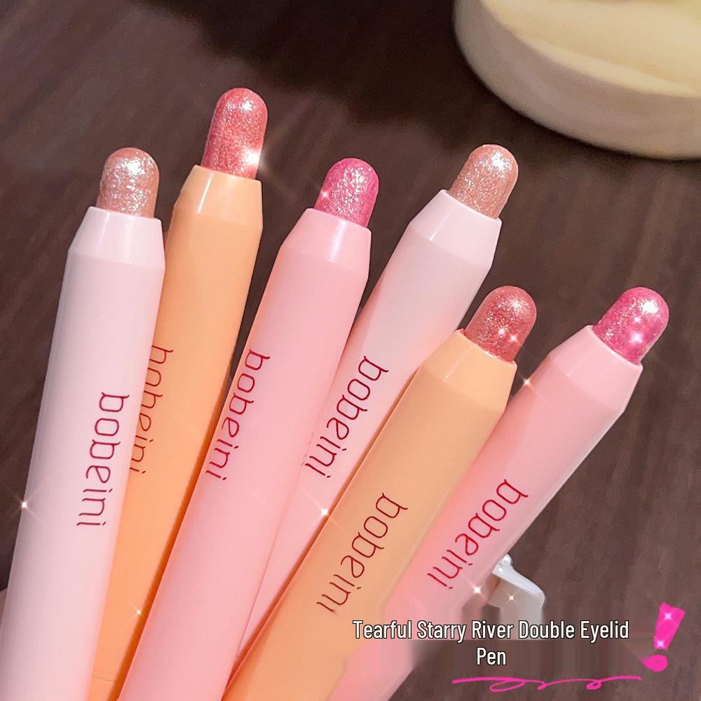Shimmering Pearl Eyeshadow & Contour Pencil, Multi-functional Highlighter Stick for Quick Application