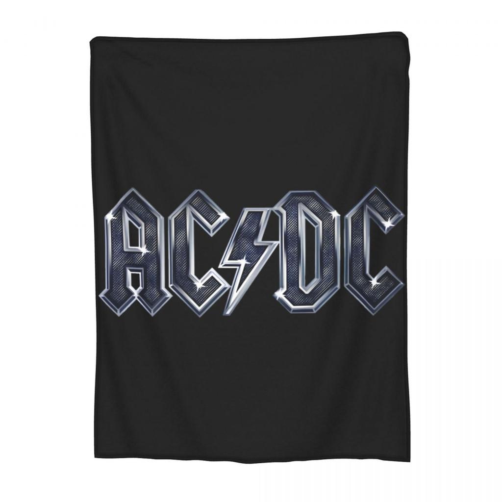 AC DC Music Band Cobertores Veludo Têxtil Decoração Portátil Super Quente Cobertores para Cama Escritório Tapete Peça