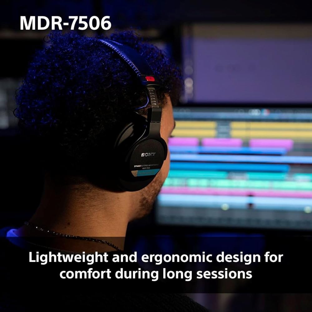 Sony MDR-7506 Stereo Headphones Over-Ear Design Professional Studio Use