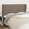 VidaXL Tête de lit avec oreilles Taupe 203x23x118-128 cm Tissu3118416