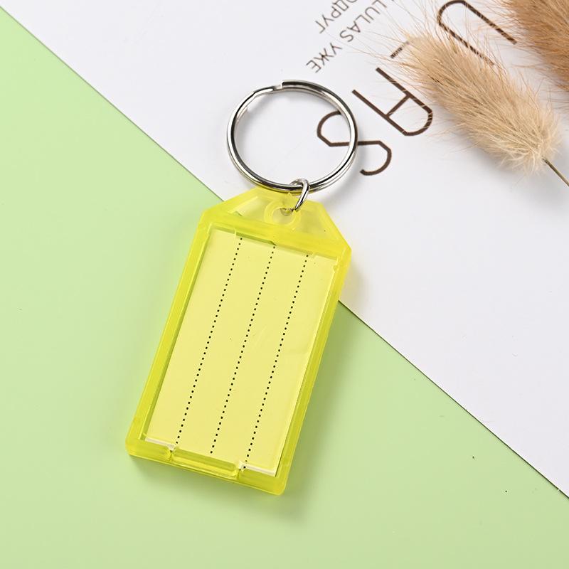 10-50pcs Colorful Plastic Keychain Key Tags Label With Split Ring For Diy Numbered Name Baggage Tag Id Label Name Tags
