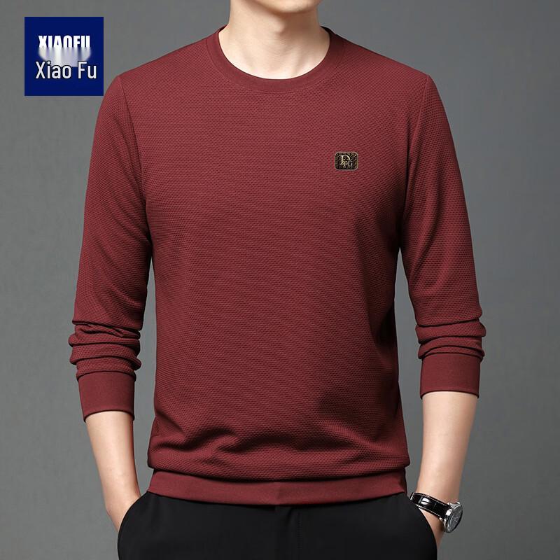 

Men s Versatile Round Neck Long Sleeve Casual Top M