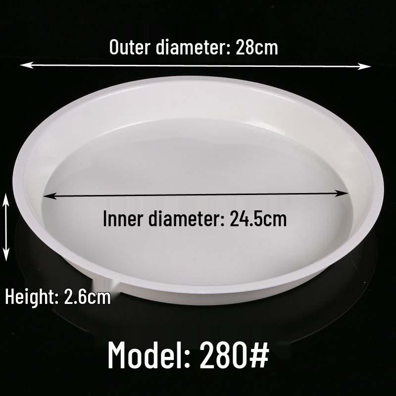 Thickened Round Plastic Flower Pot Water Tray - Large Draining Base for Succulents & Golden Pothos.