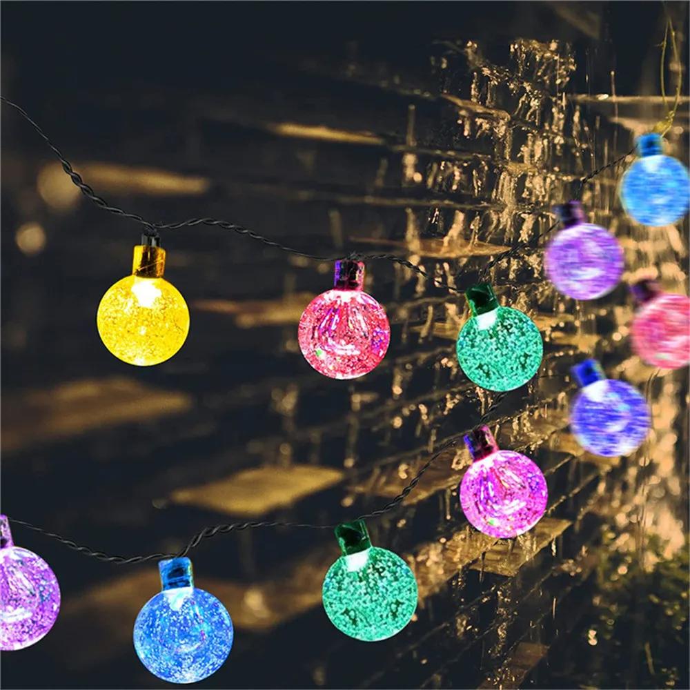 100LED 12M IP65 WaterproofString Light Outdoor Solar Fairy Lights Garland Christmas Decoration Wedding Lamp Garden