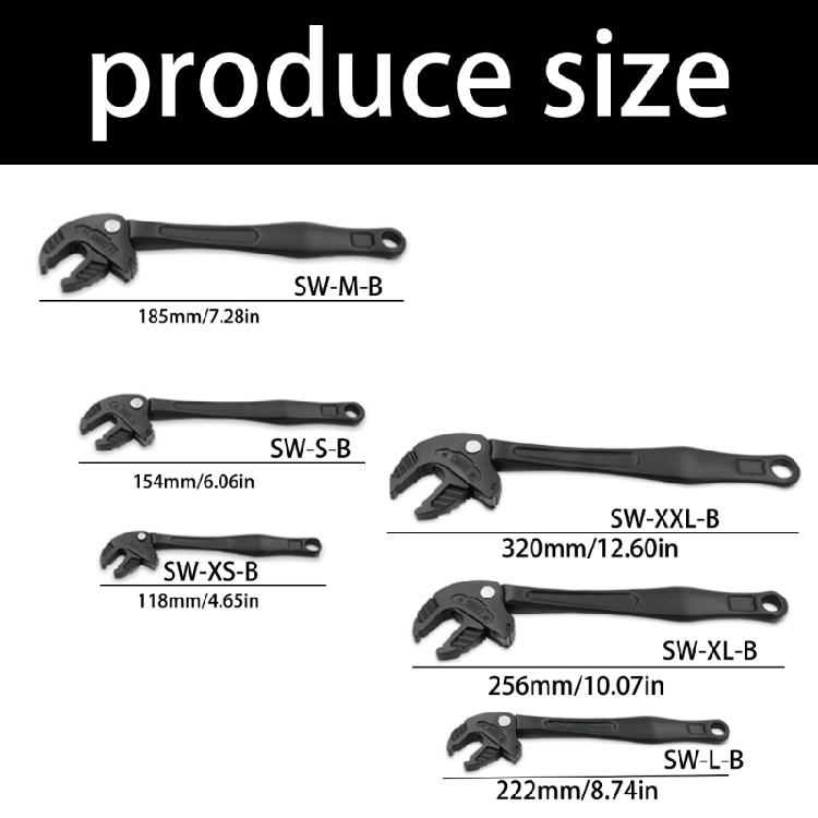 Industrial Claw Wrench Adjusting Ratchet with Wide Jaw for Automotive Piping Manufacturing Ergonomic Accessories