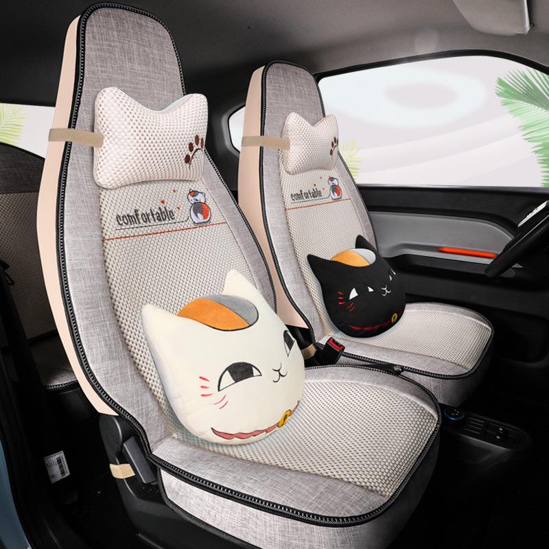 Universal Leather Seat Cushion for Wuling Hongguang: All-Season, Wear-Resistant, Full Surround for Five-Seater