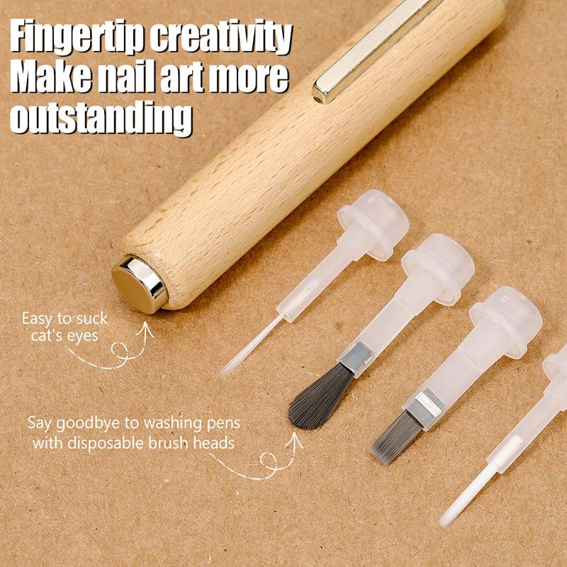 3 In 1 Multifunctional Strong Cat Eye Magnet UV/LED Gel Replacement Brush Nail Magnetic Stick For Nail Art Design Manicure