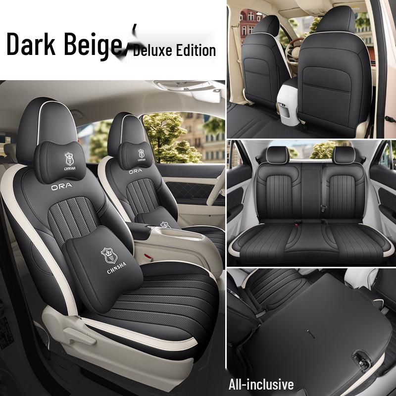 ORA Good Cat Ganzjahres-Leder-Autositzkissen – Universelle Passform Neues Modell