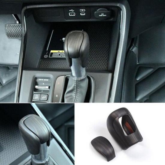 Wood Grain Central Console Gear Shift Knob Trim 2pc For Honda CRV CR-V -2024