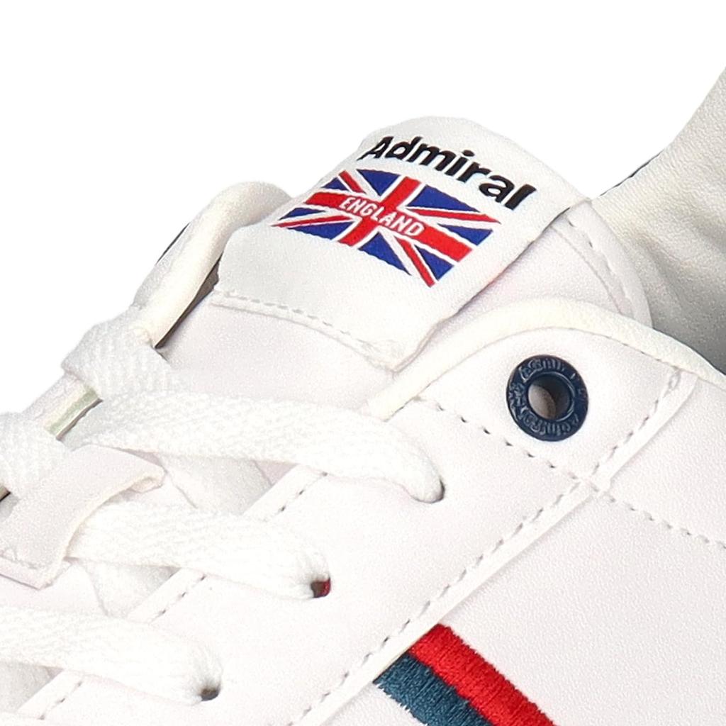 Admiral MERTON AD826 Herren-Sneakers, Weiß/Marineblau, Größe 27,0 cm
