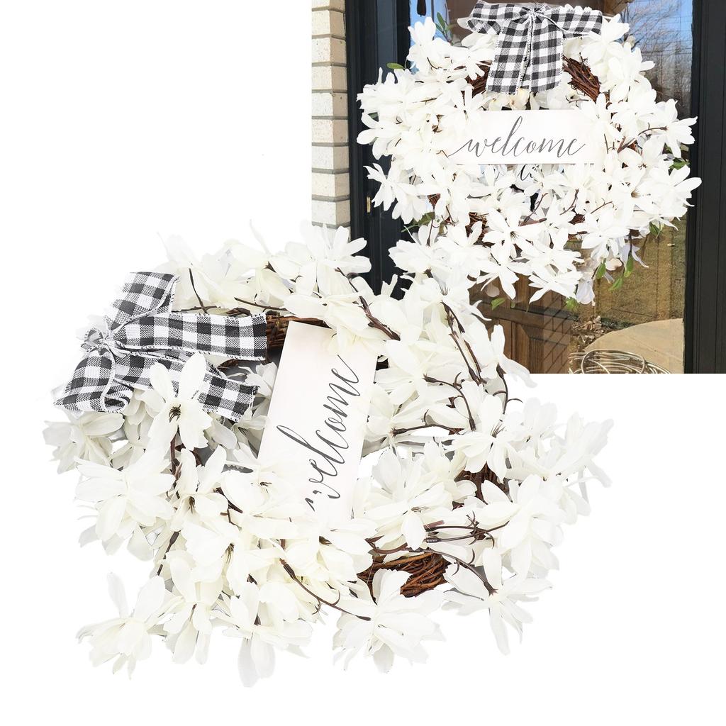 Front Door Wreath Artificial Simulation Garland Front Door Hanging Decoration Venue Layout Props