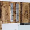 Wall Mounted Glass Cabinet PORTO Reclaimed Wood Look 60 X 31 X 100 Cm Engineered Wood