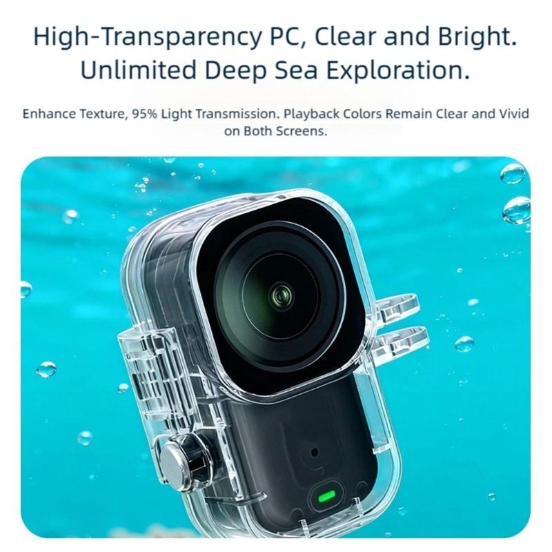 45m Depth Waterproof Protective Case For Cameras With Shockproof Design And High Clarity Glass Cover AntiScratch Shell