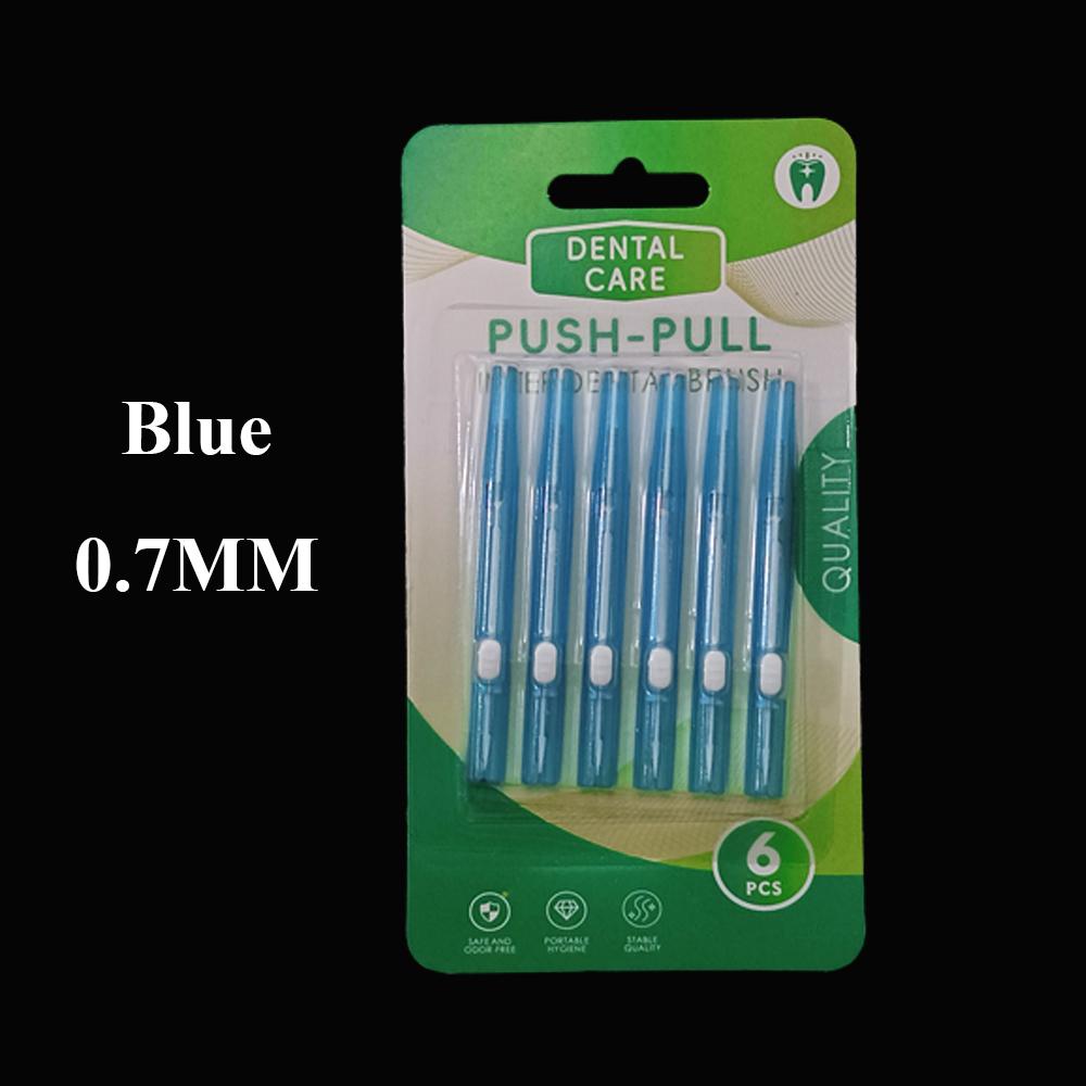 6Pcs/Pack 0.6-1.2Mm Interdental Brushes Braces Brush Dental Removal Tooth Pick Oral Hygiene Tool Hilo Dental Teeth Cleaning Tool