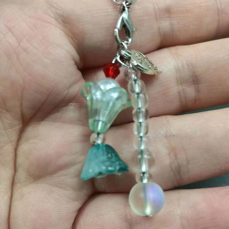 Entzückender Perlen-Schlüsselanhänger Niedlicher Schlüsselanhänger Einfaches Handy-Anti-Verlust-Lanyard Ornament Perfektes Geschenk für Freunde Familie Paare