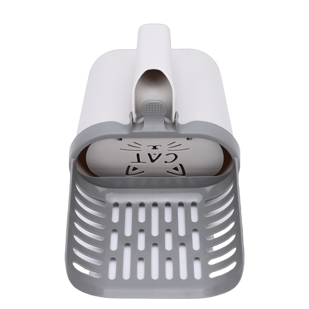 Integrated Cat Litter Scoop with Waste Can and Trash Bag Large Capacity Detachable Cat Litter Shovel