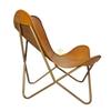 Handmade Buffalo Leather Butterfly Chair, Rustic Accent Seating