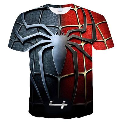 New Kids Spider Boy Clothes Fashion Children's T-shirts Girls Tops 3D Print Baby Short Sleeve Shirt Summer Boy Tee Shirts