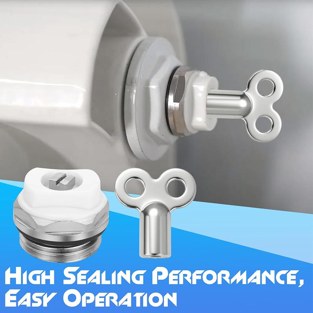 5 pcs Radiator Exhaust Valves with 5 Exhaust Keys for Manual Exhaust