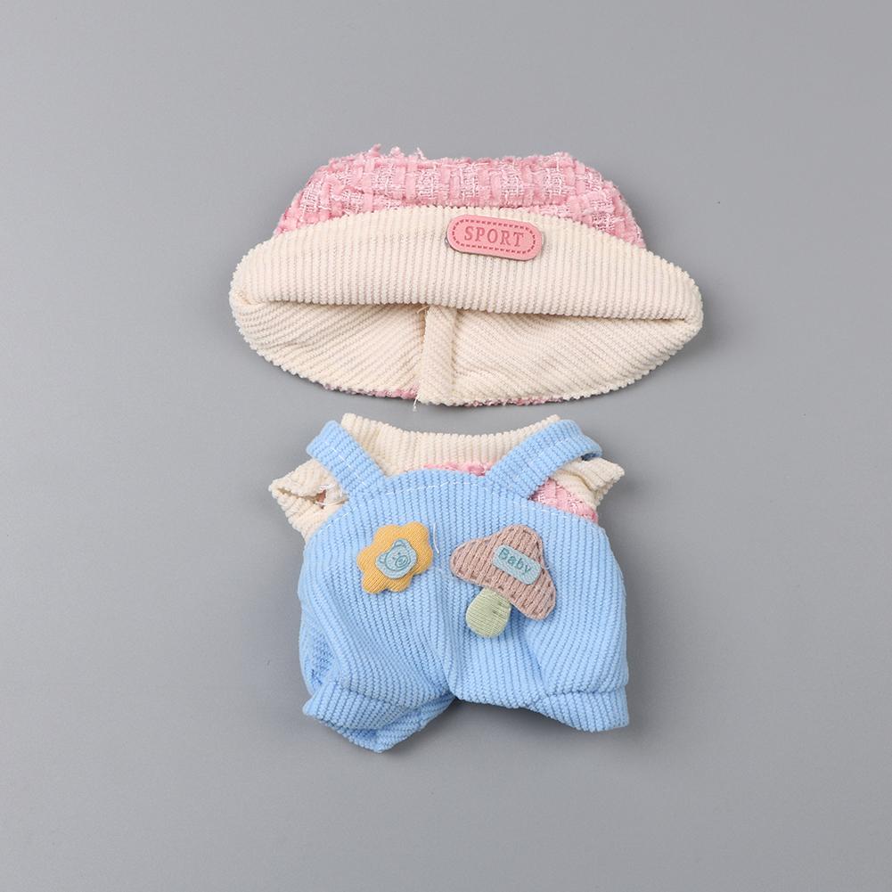 For 17cm Labubu Doll Clothes Fashion Clothes Hoodies Doll Clothes Color Match Hoodies Dolls Accessories Cute Decoration Little Cloths