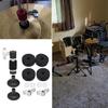 13Pcs Replacement Drums Felt Set Include Wing Nuts & Washers & Plastic Cymbal Sleeves Drum Cymbal Felt Pads Set