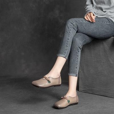 Women's Spring and Autumn Flat Shoes Soft and Comfortable Walking Light Non-slip Loafers Fashion Women's Leather Shoes
