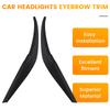 A03Z-Car Headlight Eyebrow Molding Trim Sticker For VW Polo - Lamp Eyelids Decorative Strips Lid Cover