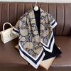 New Summer Luxury 90*90Cm Silk Scarf Women Fashion Satin Hijab Scarves Pareo Bandana Shawl Wrap Headband Foulard Bufandas
