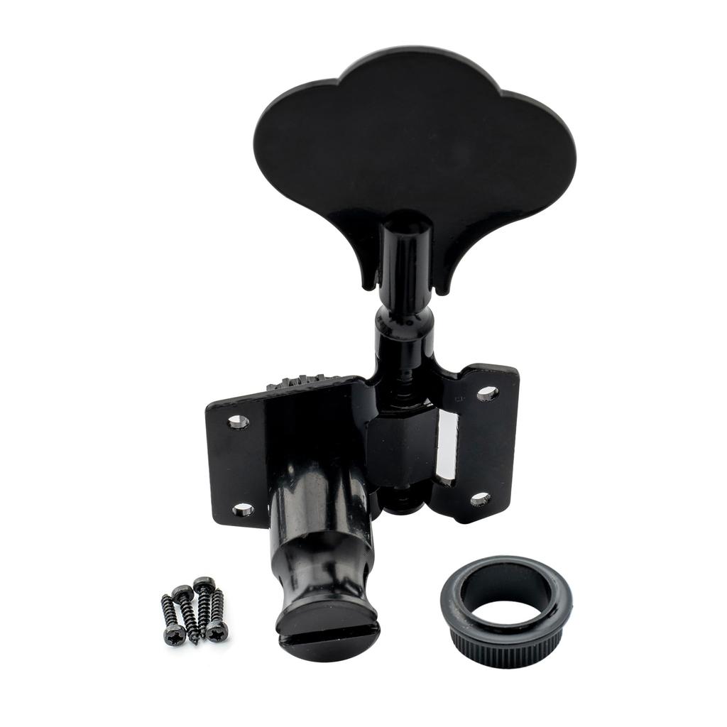 Musiclily Style Bass Tuning Black 4-in-line Open-gear Pegs,