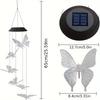 LED-Solar-Windspiel-Licht, Garten-Schmetterlings-Windspiel-Lampe, buntes wasserdichtes hängendes Solarlicht für Garten, Hof, Wohnkultur