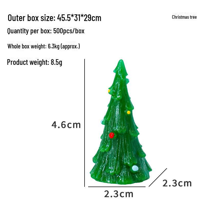 Resin Christmas Ornaments: Santa Claus & Elk Micro Landscape Decorations for Aquarium & New Year