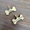Neues Knochen-Personalisierter Hundemarke Name Haustier-ID-Tag Massives Messing Haustiere Anti-Verlust-Marke Welpenzubehör Hunde Halsband Kundenspezifisch Graviert