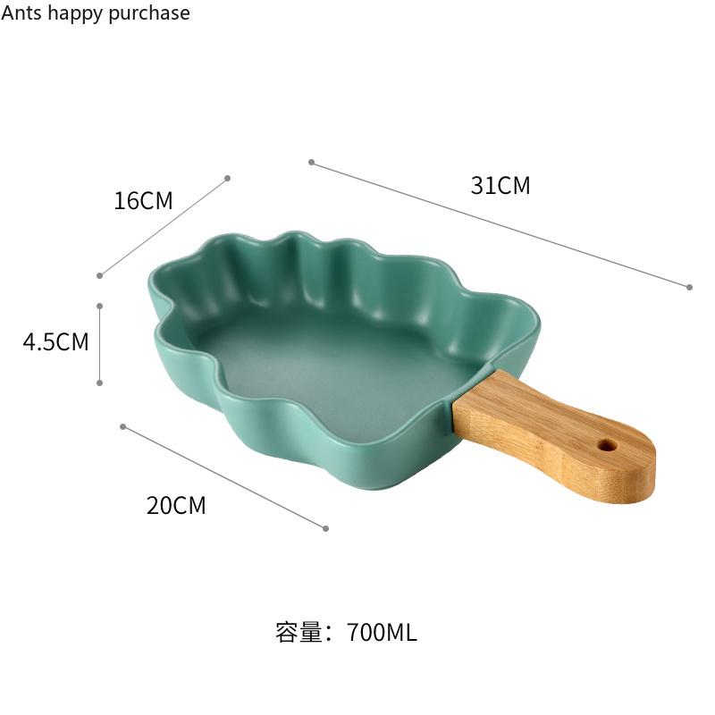 Irregularly Baked Ceramic Plate Leaf Shape Disk Cheese Risotto Fruit Salad Plate Restaurant Tableware Dessert Snack Plate