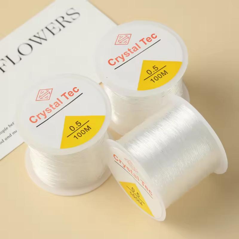 2pcs Elastic Thread 100m/Roll Fashionable Bracelet Thread For Bracelet Hand DIY High Rebound Bead Thread for Sewing