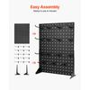 SucceBuy Pegboard Display Stand 17 X 13 In Tabletop Pegboard Display Stand with 15 Hooks for Retail Store and Jewelry Shop Black