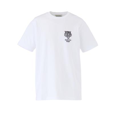 Logo Embroidered Crew Neck Short Sleeve T-Shirt Unisex Tops White 2183B457-100