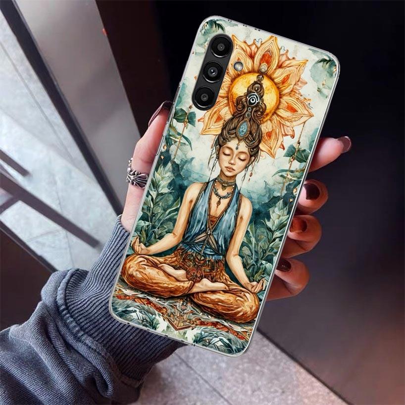 Meditation Yoga Girl Phone Case For Samsung Galaxy A17 A16 A15 A14 A13 A57 A56 A55 A54 A53 A37 A36 A35 A34 A33 A26 A25 A24 A23 G
