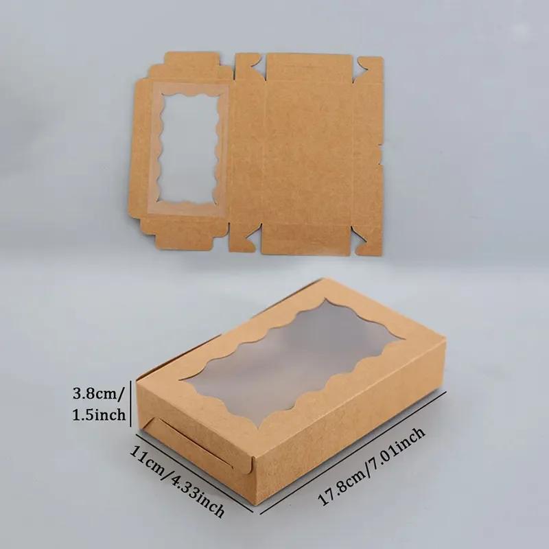 10 unidades Caixas para Bolo com Janela Caixas de Padaria Caixas de Pastelaria Para Bolo Pastelaria Chocolates Cupcakes Aniversário Casamento Dia dos Namorados