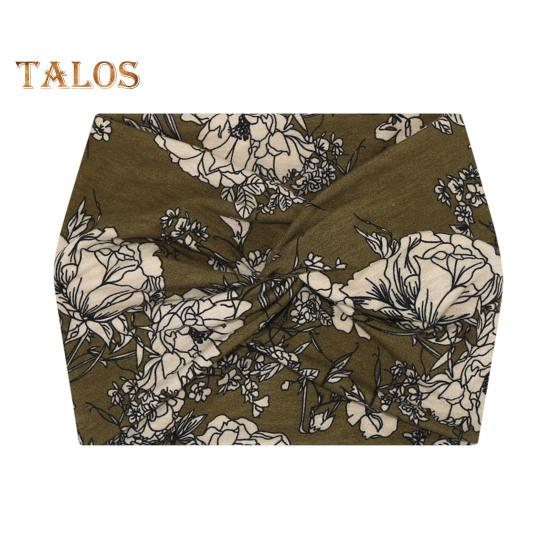 

Широкая витая повязка на голову для женщин, очень большая повязка на голову с этническим принтом для занятий йогой, повязка на голову для волос, витые толстые аксессуары для волос в стиле бохо зелёный