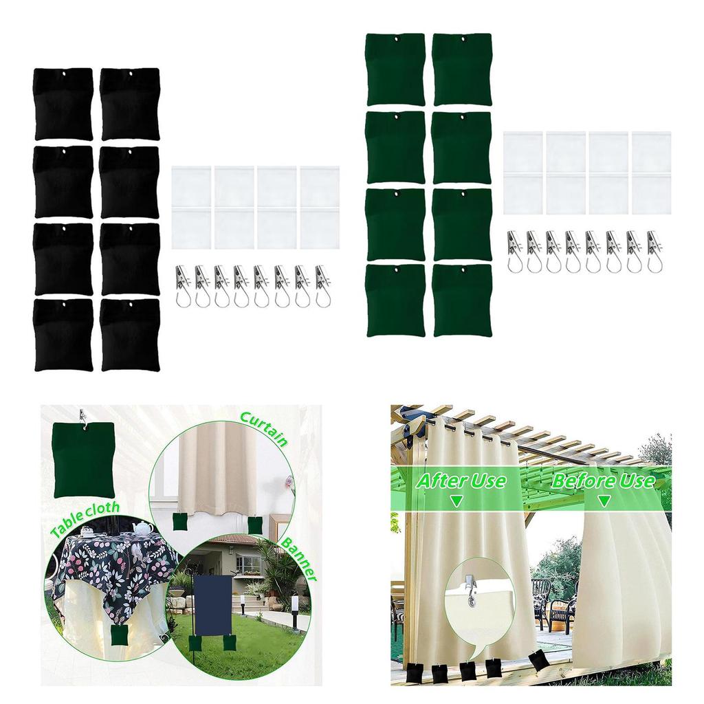 8x Outdoor Curtain Weights, Heavy Duty Wear Resistant Multi Functional with PE