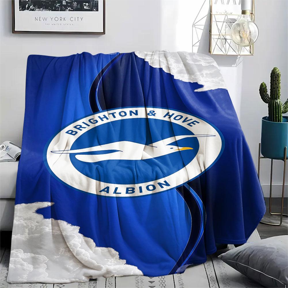 1pz Coperta in Flanella con Fantasia Brighton & Hove Albion Adatta a Tutte le Stagioni per Arredamento Casa Calore e Comfort Regali Regalo Festivo