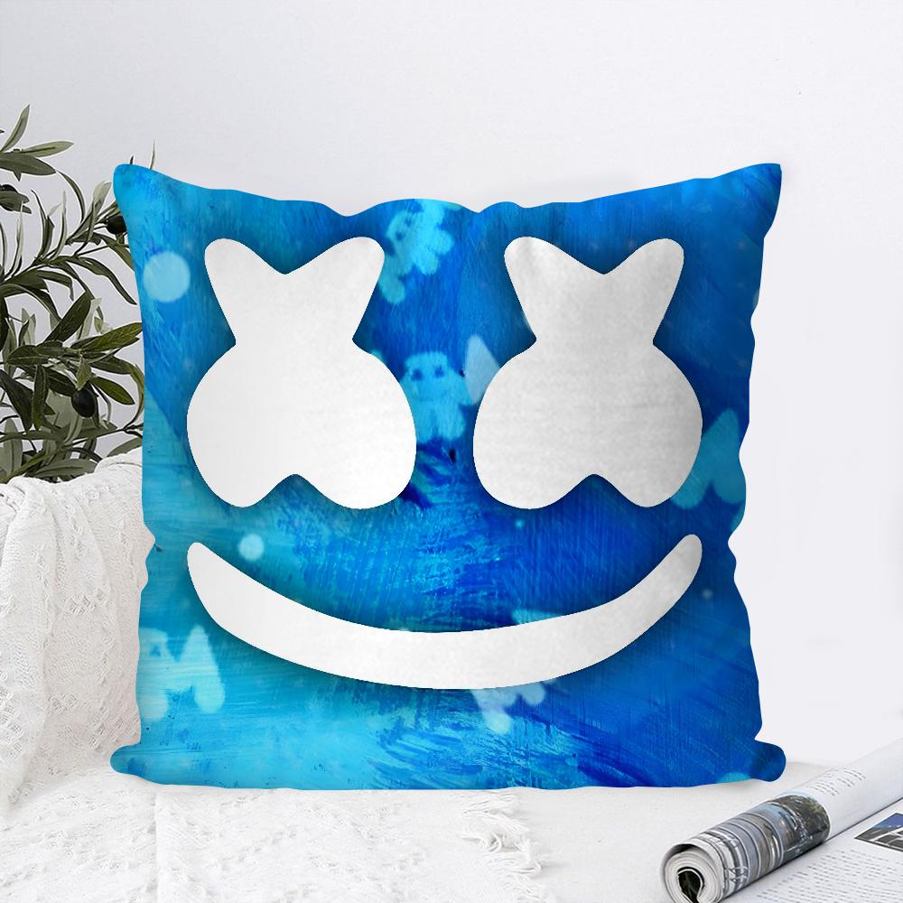 Dj M-Marshmello Pillow Case Square Pillow Bedroom Sofa Leisure Comfort Cushion Car Living Room Home Decoration
