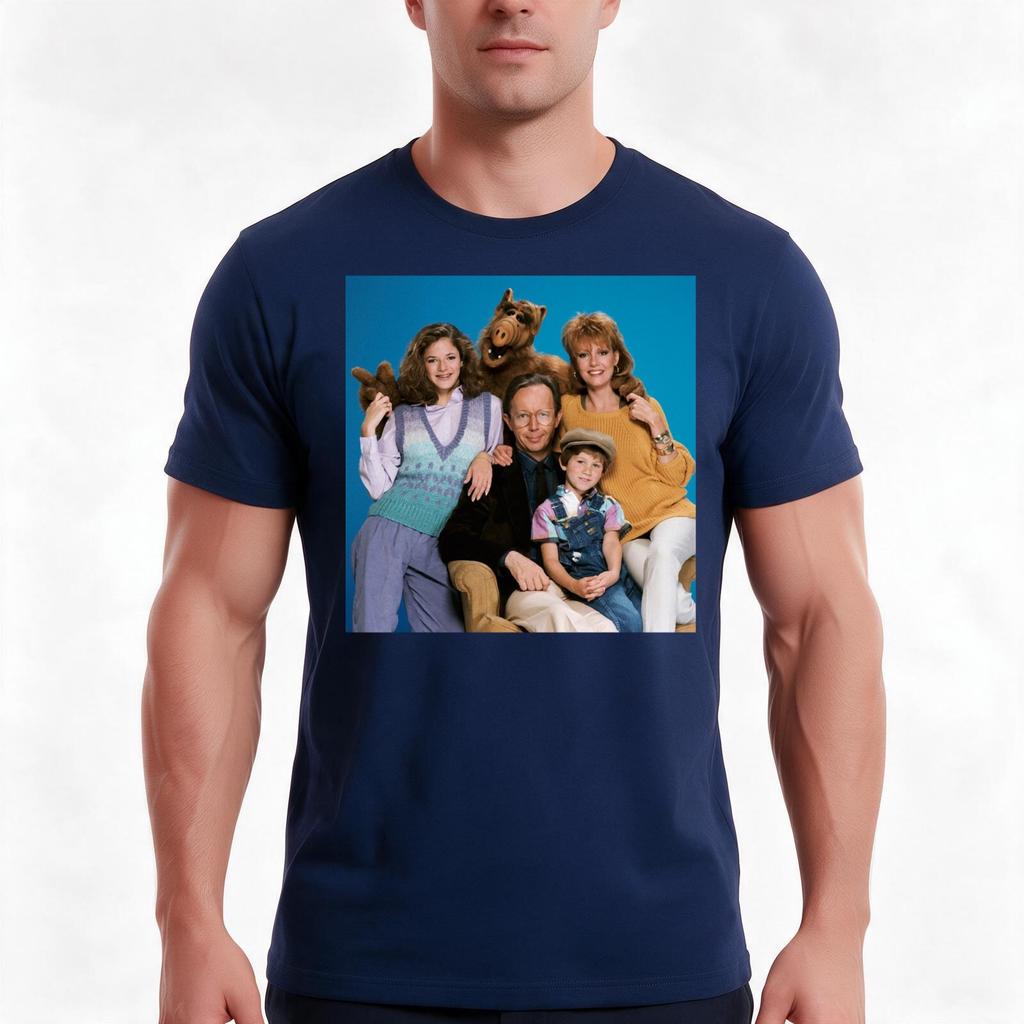 Alf 80s Sitcom Tshirt Summer Casual Cotton Tee Oversized Streetwear Tops Vintage Graphic Print Loose Fit Short Sleeve
