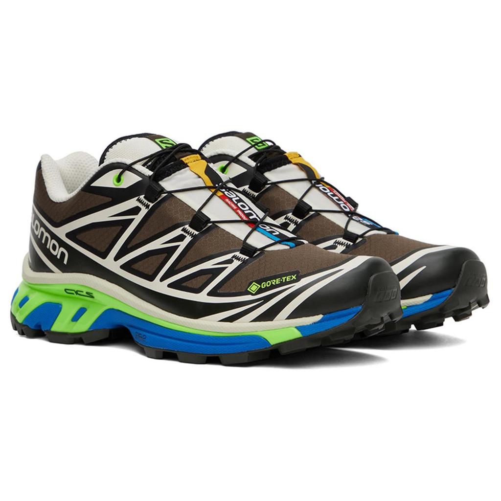 SALOMON XT-6 GTX Comfortable Versatile Non-Slip Breathable Low-Top Outdoor Functional Shoes Men Shoes Brown Black Green 475071