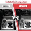 For Grand Cherokee 16-21 Black Front Gear Shift + Cup Holder Accessories Cover
