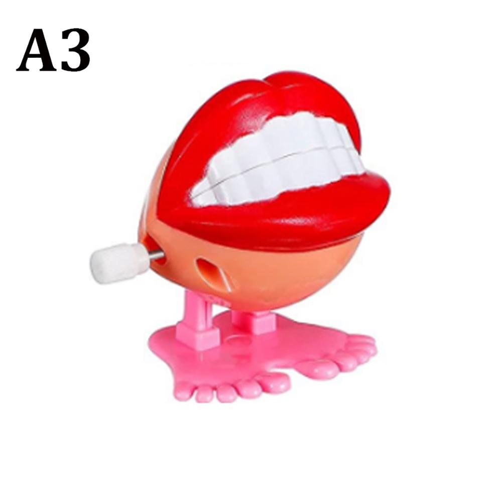 Dental Gift Teeth Shape Clockwork Toy with Chain String Up Jumping Walking Mouth Toys Kids Birthday Party Halloween Gift