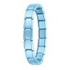 New Solid Color Women Men Jewelry DIY 9MM Width Italian Elastic Charm Bracelet Solid Color Stainless Steel Fashion Bangle