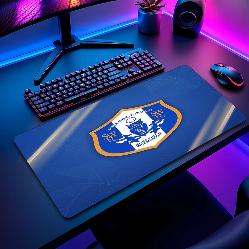 Sheffield Wednesday Football Pattern Mouse Pad Non?Slip Rubber Base Gaming Mousepad For Desk Office Home